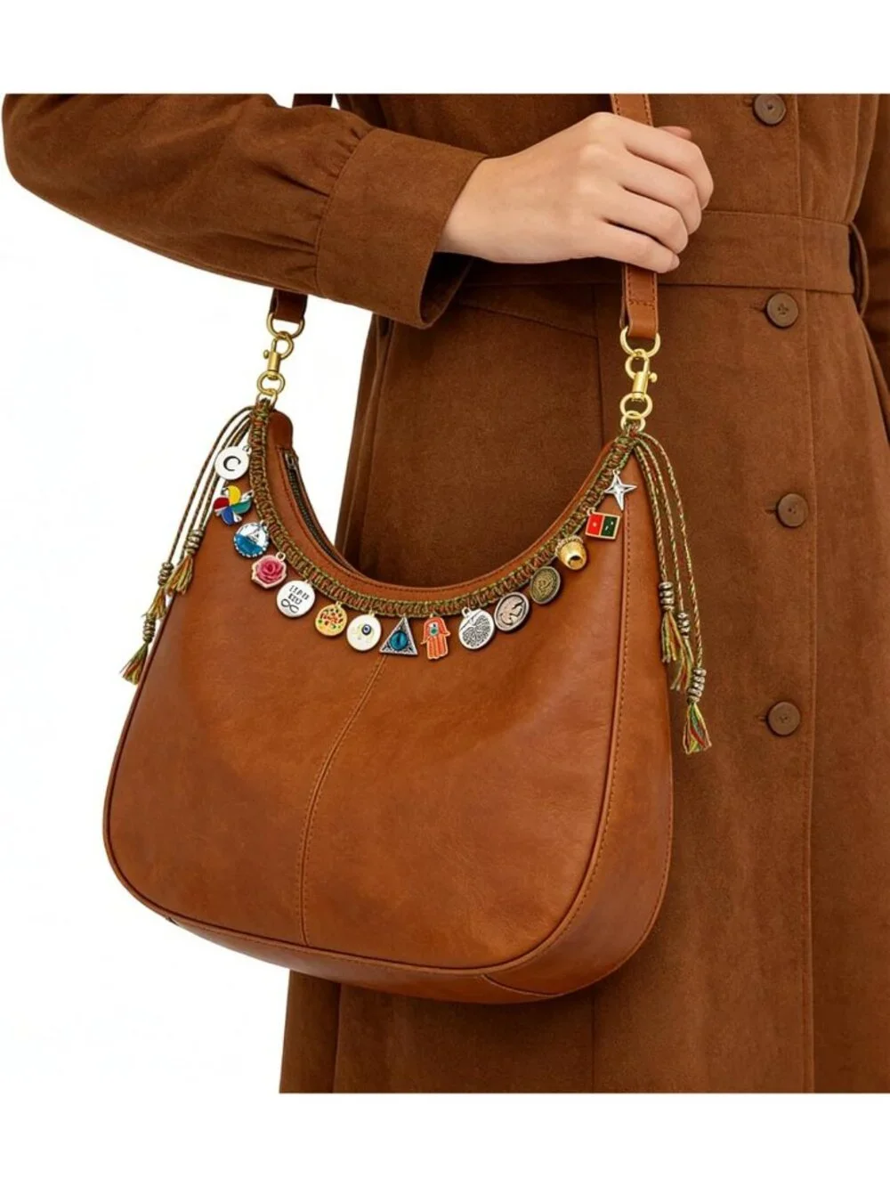 Stylish Beaded Rope Bag Extender Chain for Handbags, Purses & Backpacks
